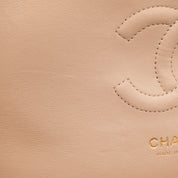 Chanel Double Flap Bag Medium Caviarleder Beige GHW