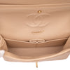 Chanel Double Flap Bag Medium Caviarleder Beige GHW