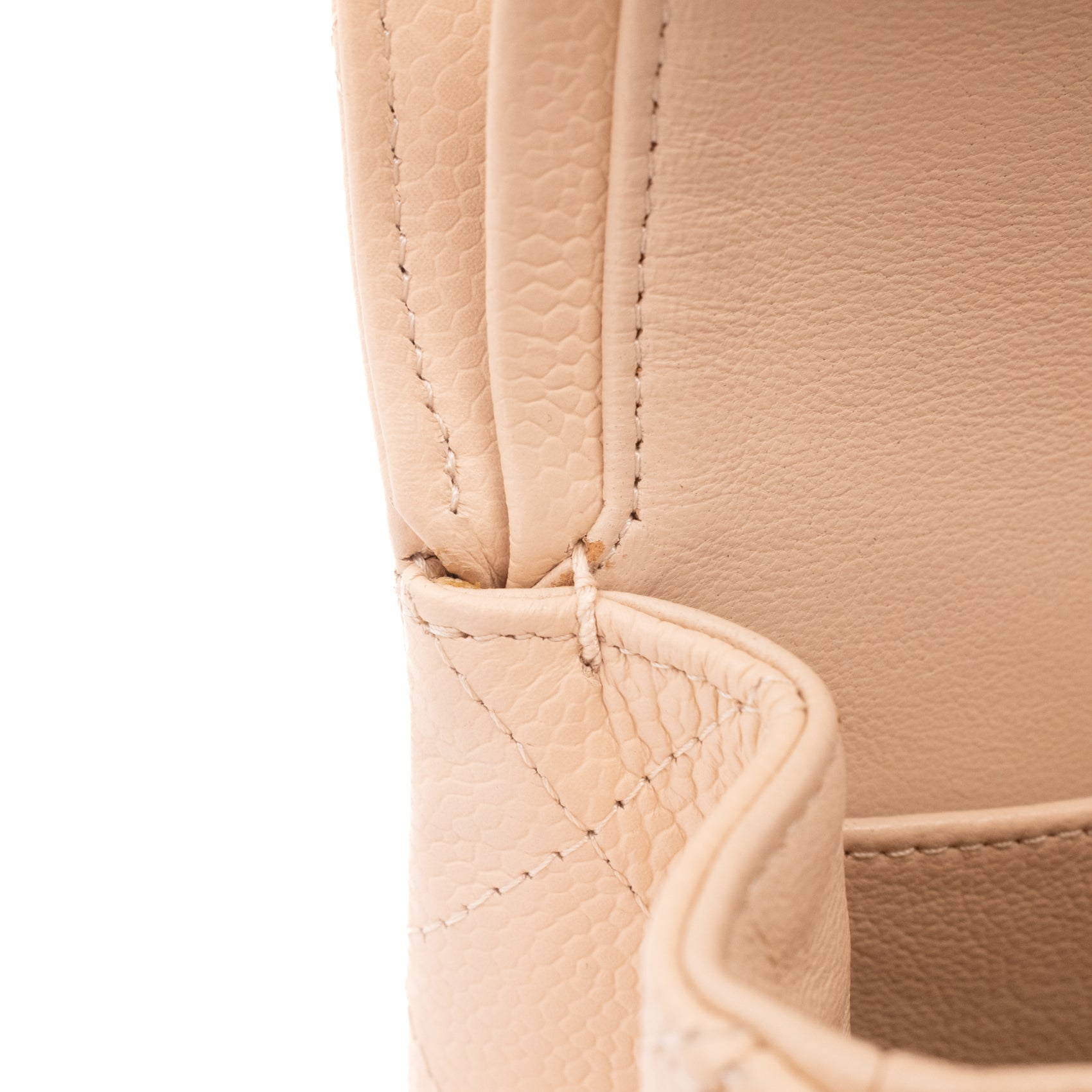 Chanel Double Flap Bag Medium Caviarleder Beige GHW