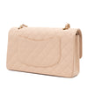 Chanel Double Flap Bag Medium Caviarleder Beige GHW