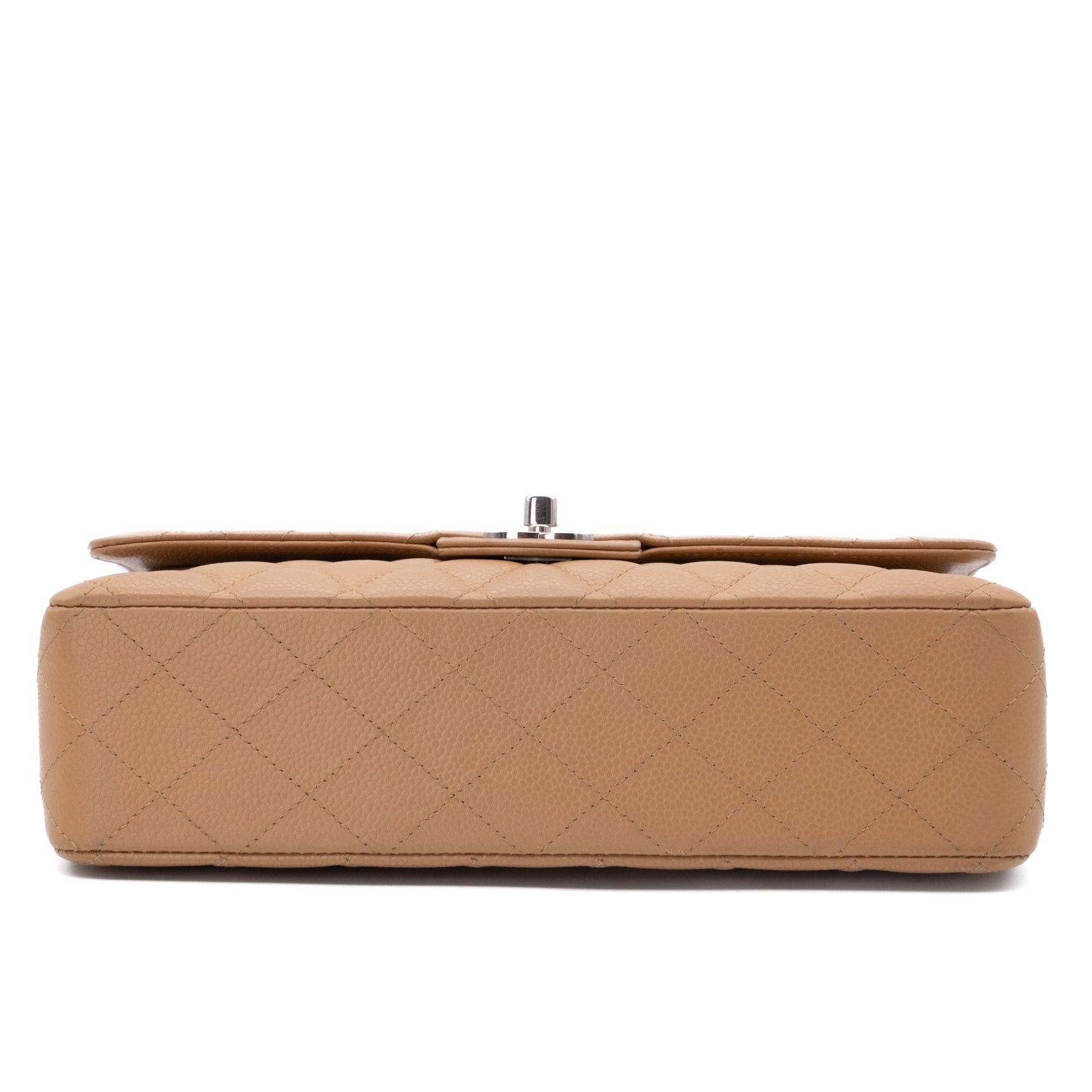 Chanel Classic Double Flap Medium Caviarleder Karamell Beige SHW