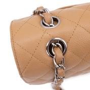 Chanel Classic Double Flap Medium Caviarleder Karamell Beige SHW