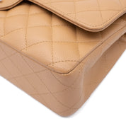 Chanel Classic Double Flap Medium Caviarleder Karamell Beige SHW