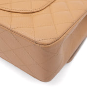 Chanel Classic Double Flap Medium Caviarleder Karamell Beige SHW