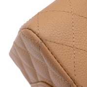 Chanel Classic Double Flap Medium Caviarleder Karamell Beige SHW