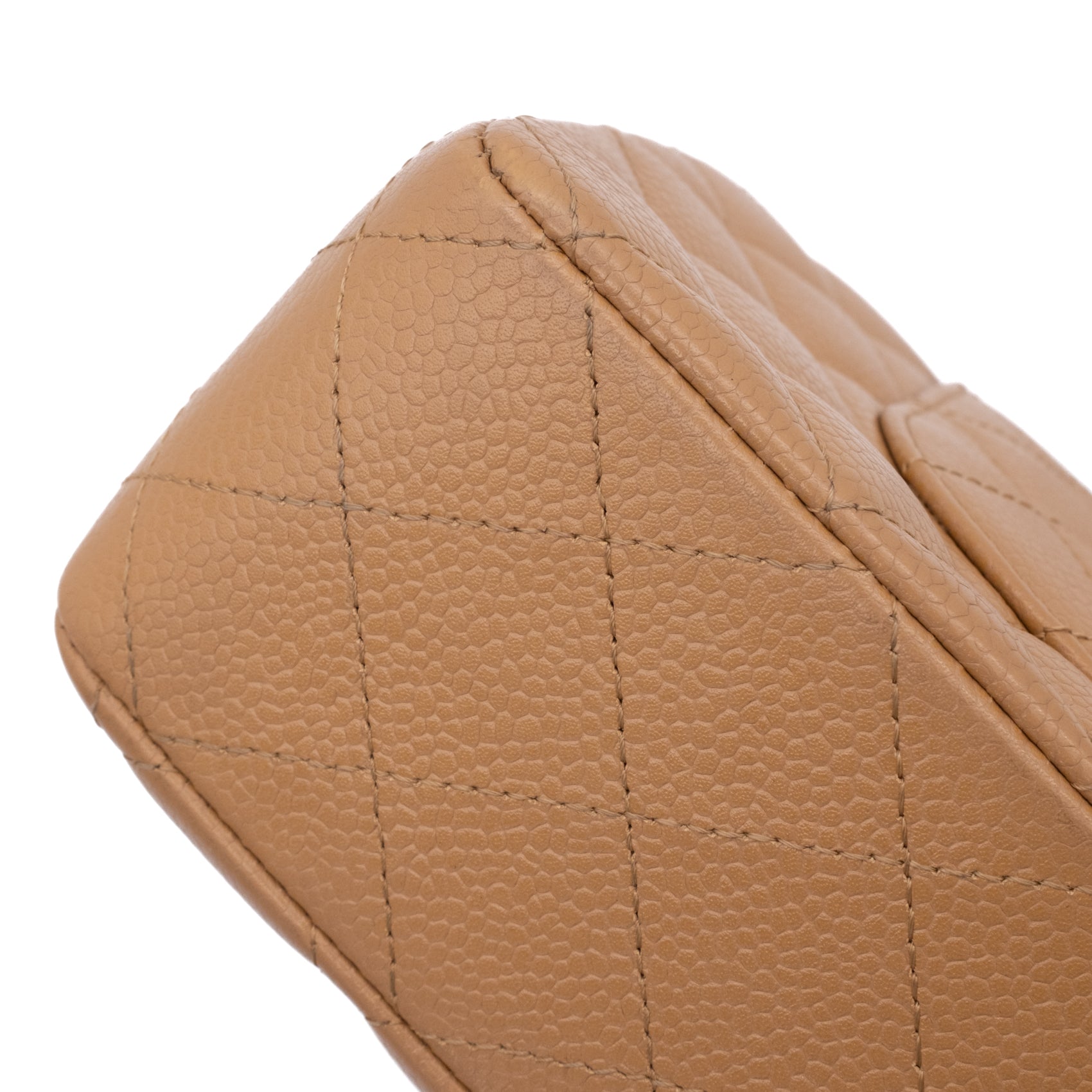 Chanel Classic Double Flap Medium Caviarleder Karamell Beige SHW