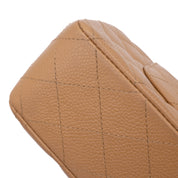 Chanel Classic Double Flap Medium Caviarleder Karamell Beige SHW