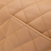 Chanel Classic Double Flap Medium Caviarleder Karamell Beige SHW