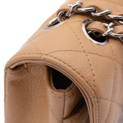 Chanel Classic Double Flap Medium Caviarleder Karamell Beige SHW