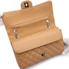 Chanel Classic Double Flap Medium Caviarleder Karamell Beige SHW