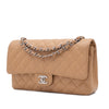 Chanel Classic Double Flap Medium Caviarleder Karamell Beige SHW