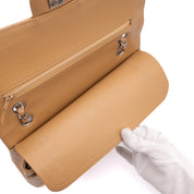 Chanel Classic Double Flap Medium Caviarleder Karamell Beige SHW