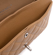 Chanel Classic Double Flap Medium Caviarleder Karamell Beige SHW