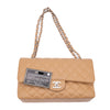 Chanel Classic Double Flap Medium Caviarleder Karamell Beige SHW