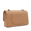 Chanel Classic Double Flap Medium Caviarleder Karamell Beige SHW
