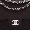 Chanel Classic Double Flap Bag Medium Jersey Braun SHW