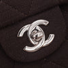 Chanel Classic Double Flap Bag Medium Jersey Braun SHW