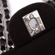 Chanel Classic Double Flap Bag Medium Jersey Braun SHW