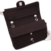 Chanel Classic Double Flap Bag Medium Jersey Braun SHW