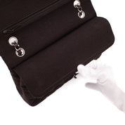 Chanel Classic Double Flap Bag Medium Jersey Braun SHW