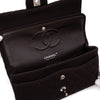 Chanel Classic Double Flap Bag Medium Jersey Braun SHW