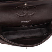 Chanel Classic Double Flap Bag Medium Jersey Braun SHW