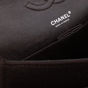 Chanel Classic Double Flap Bag Medium Jersey Braun SHW