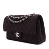 Chanel Classic Double Flap Bag Medium Jersey Braun SHW