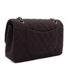 Chanel Classic Double Flap Bag Medium Jersey Braun SHW