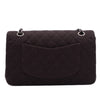 Chanel Classic Double Flap Bag Medium Jersey Braun SHW