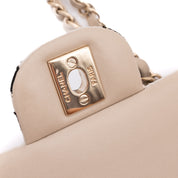 Chanel Classic Double Flap Medium Jersey Stripes Coco Sailor GHW