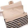 Chanel Classic Double Flap Medium Jersey Stripes Coco Sailor GHW