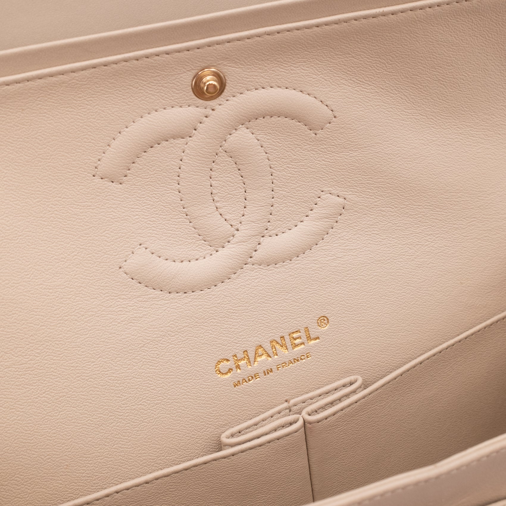 Chanel Classic Double Flap Medium Jersey Stripes Coco Sailor GHW