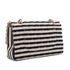 Chanel Classic Double Flap Medium Jersey Stripes Coco Sailor GHW