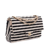 Chanel Classic Double Flap Medium Jersey Stripes Coco Sailor GHW
