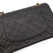 Chanel Classic Double Flap Bag Medium Lammleder Khaki Olive 24k GHW