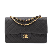 Chanel Classic Double Flap Bag Medium Lammleder Khaki Olive 24k GHW