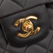 Chanel Classic Double Flap Bag Medium Lammleder Khaki Olive 24k GHW