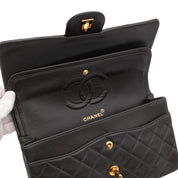 Chanel Classic Double Flap Bag Medium Lammleder Khaki Olive 24k GHW