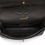 Chanel Classic Double Flap Bag Medium Lammleder Khaki Olive 24k GHW