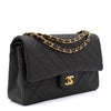 Chanel Classic Double Flap Bag Medium Lammleder Khaki Olive 24k GHW