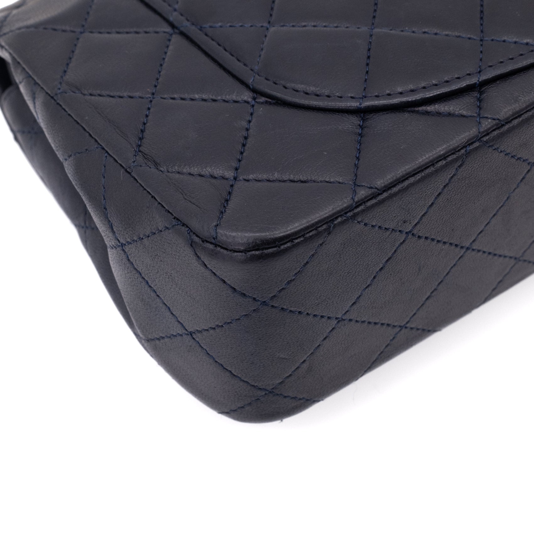 Chanel Classic Double Flap Bag Small Lammleder Dunkelblau 24k GHW
