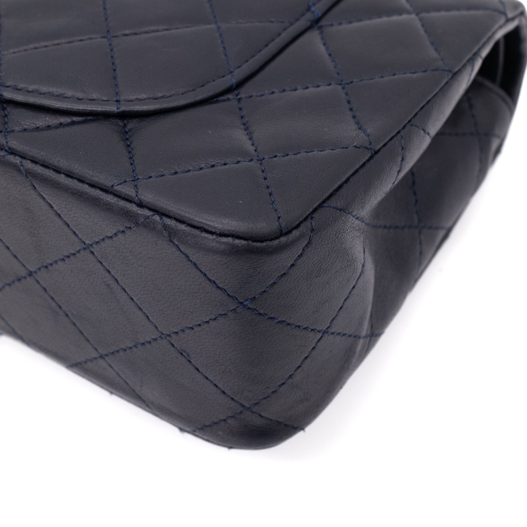 Chanel Classic Double Flap Bag Small Lammleder Dunkelblau 24k GHW