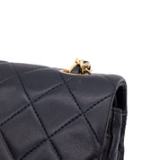 Chanel Classic Double Flap Bag Small Lammleder Dunkelblau 24k GHW