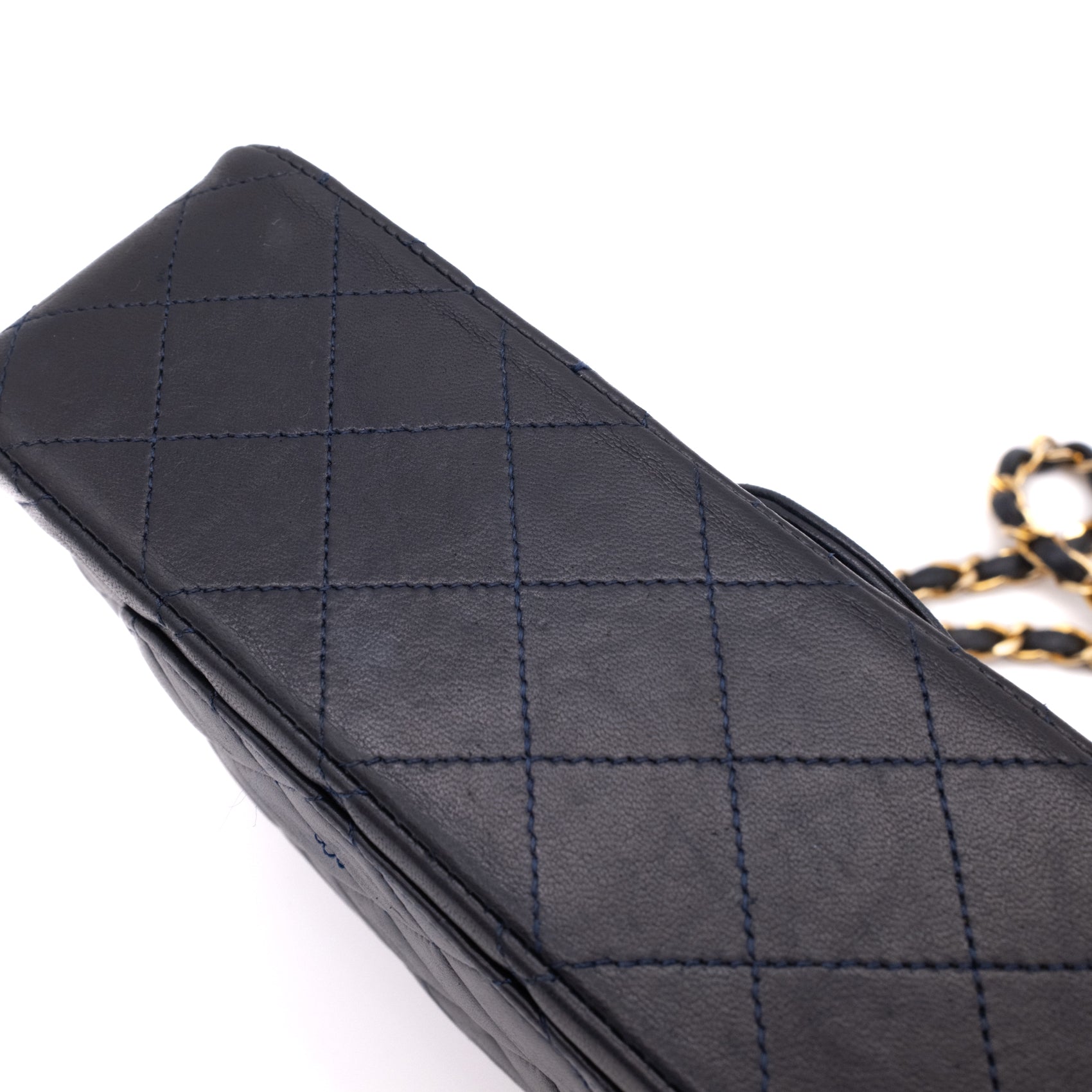 Chanel Classic Double Flap Bag Small Lammleder Dunkelblau 24k GHW