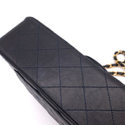 Chanel Classic Double Flap Bag Small Lammleder Dunkelblau 24k GHW