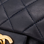 Chanel Classic Double Flap Bag Small Lammleder Dunkelblau 24k GHW