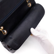 Chanel Classic Double Flap Bag Small Lammleder Dunkelblau 24k GHW