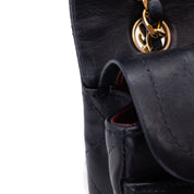 Chanel Classic Double Flap Bag Small Lammleder Dunkelblau 24k GHW