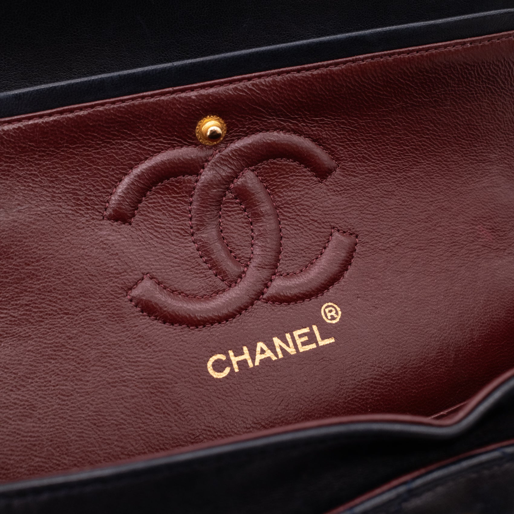 Chanel Classic Double Flap Bag Small Lammleder Dunkelblau 24k GHW